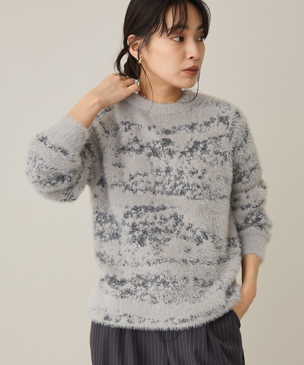 CRAFT STANDARD BOUTIQUE ニュアンス柄フェザーニットプルオーバー 