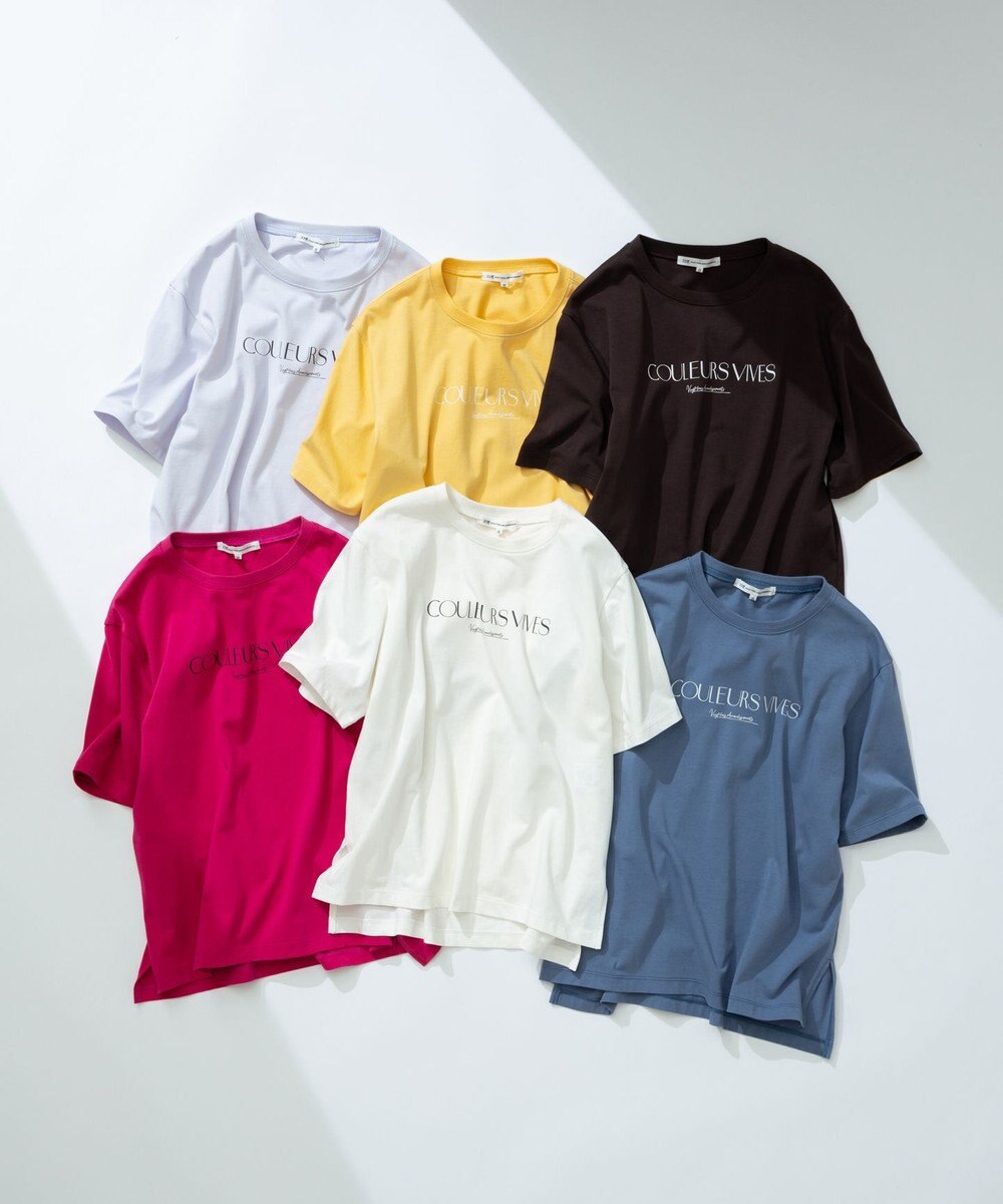 23区 【洗える】ボタニカル カラー Tシャツ 