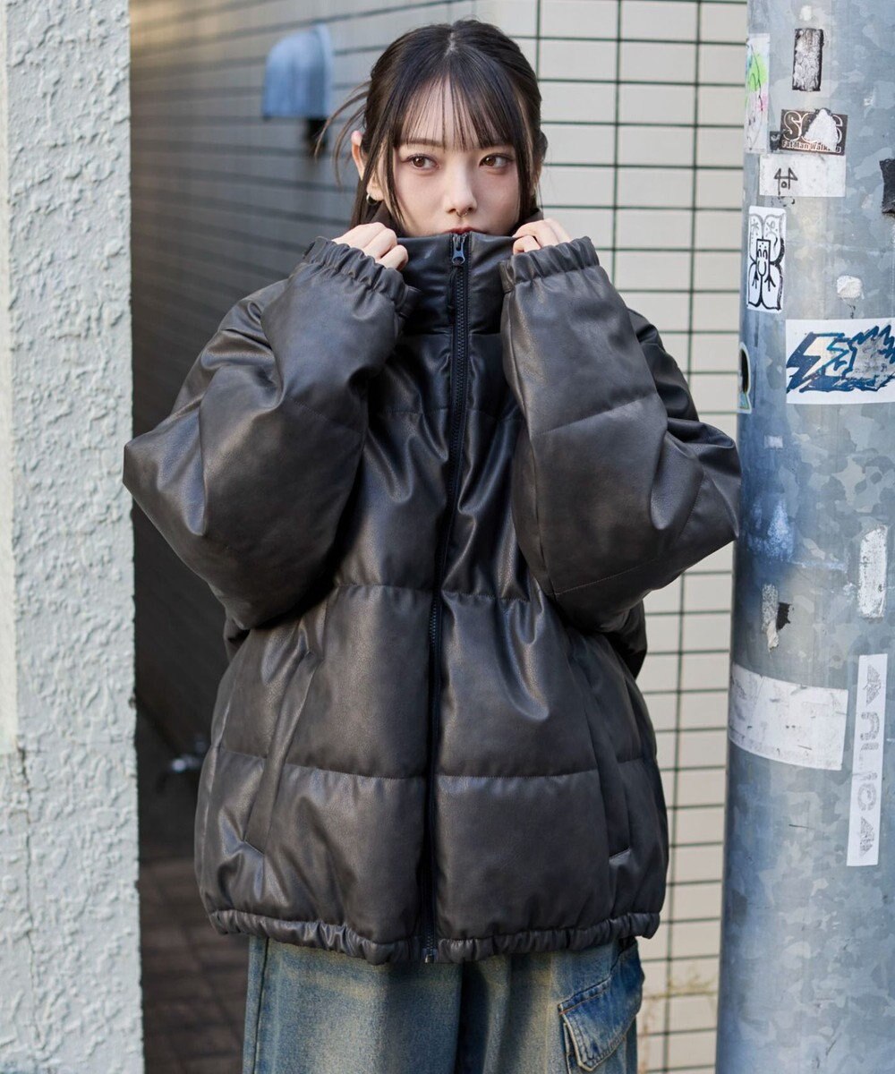 WEGO 【ユニセックス着用ITEM】PUパファーブルゾン 