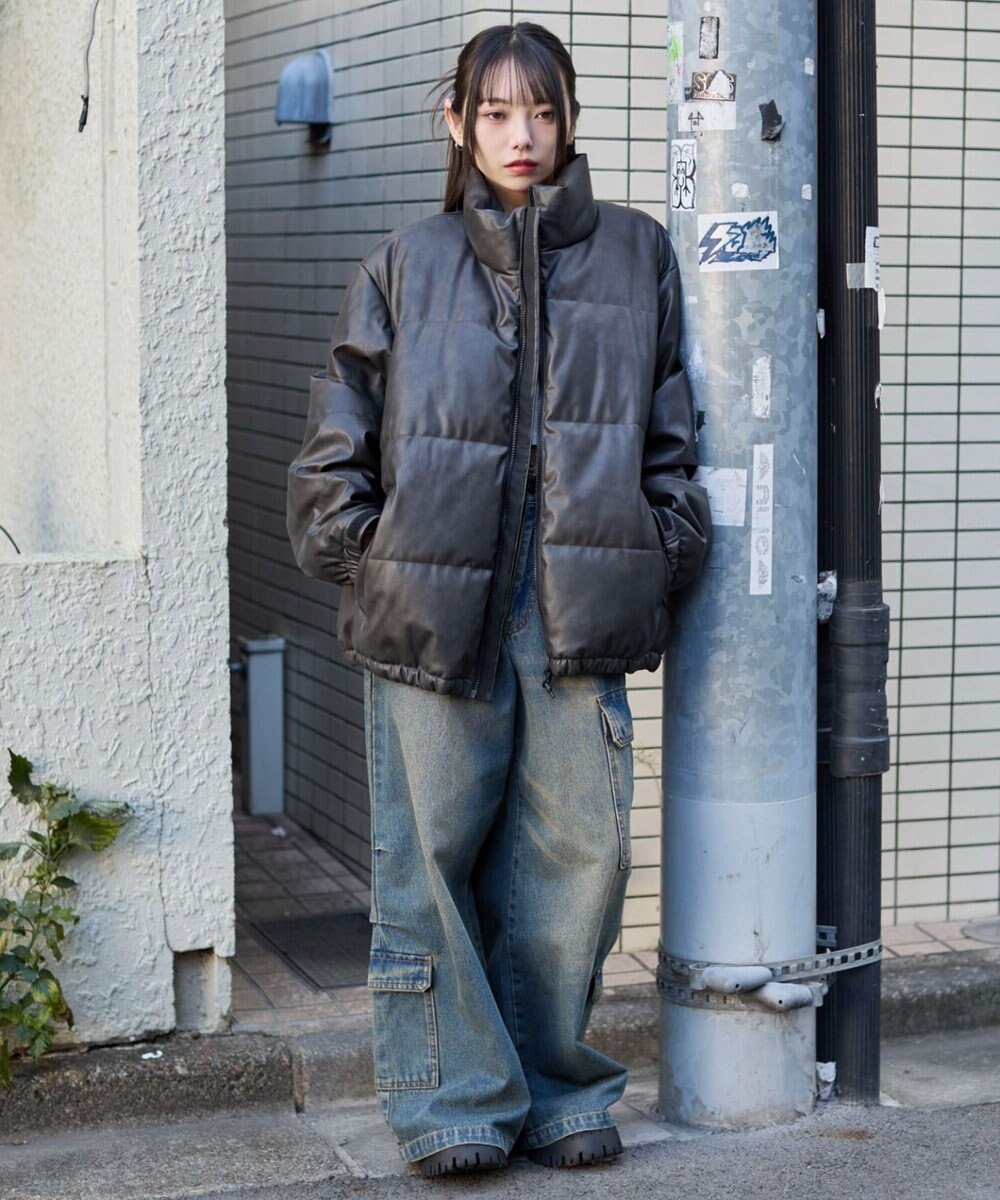 WEGO 【ユニセックス着用ITEM】PUパファーブルゾン 