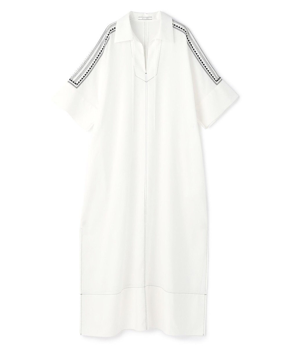 BEIGE， AXI / 刺繍ステッチ ドルマンロングドレス 