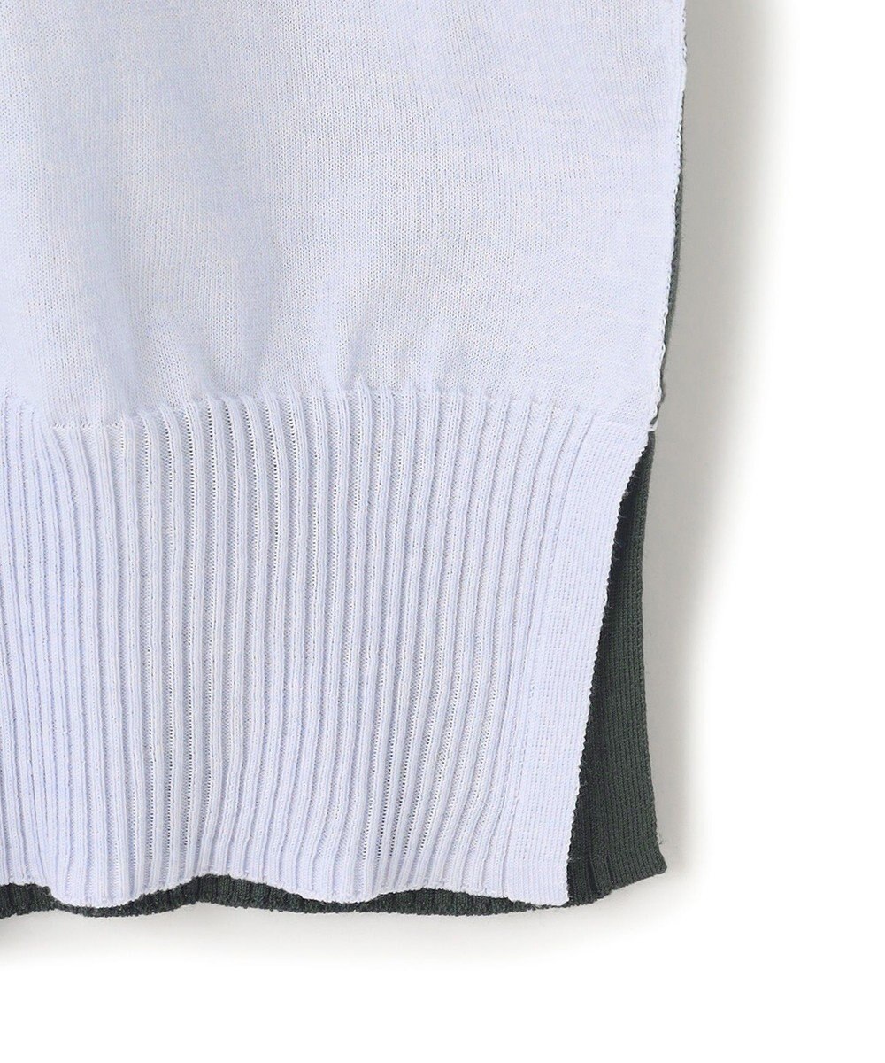 BEIGE， 【洗える】JULIE / シルク混カラーブロックタートルニット 