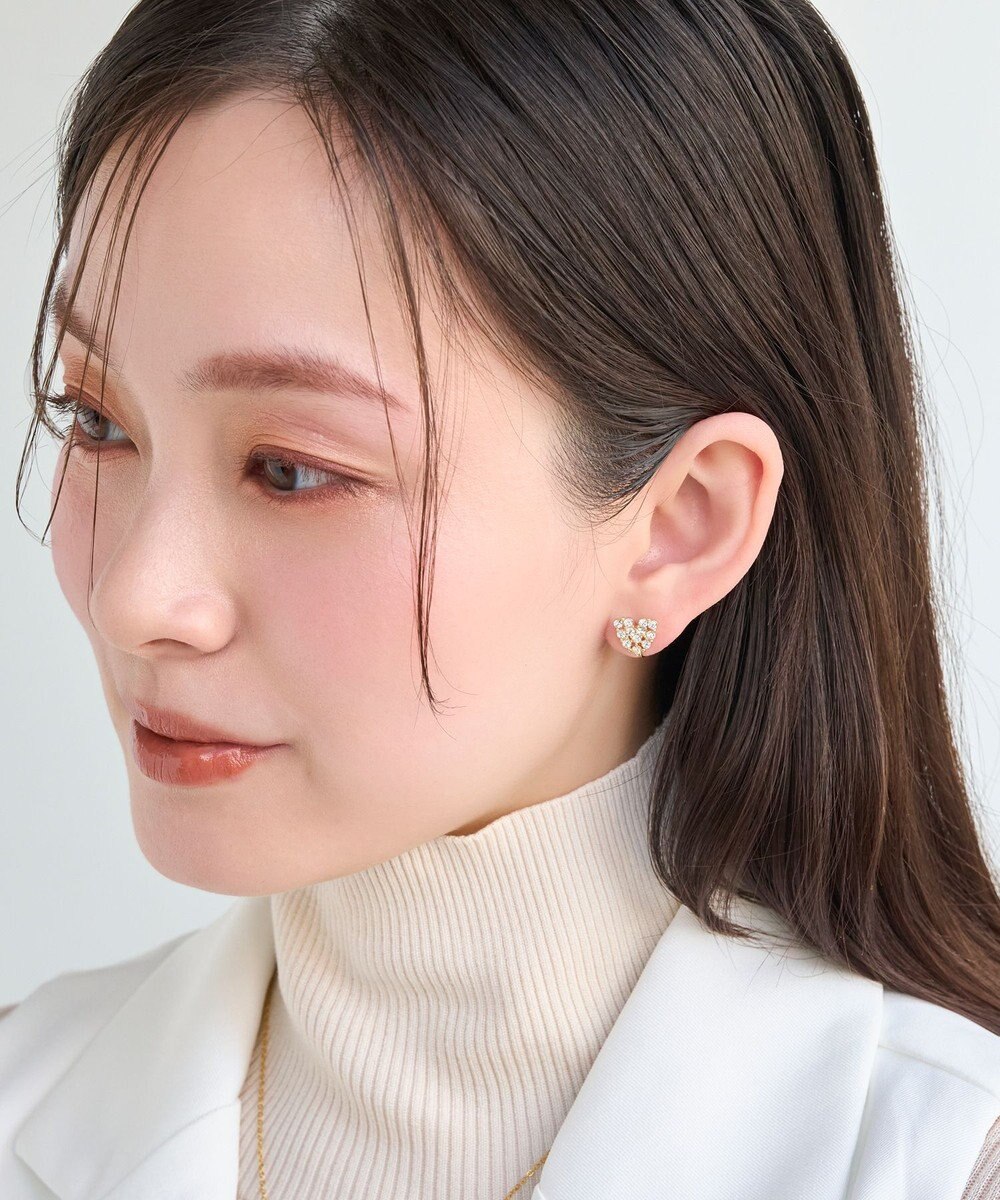 Phoebe 【痛くないシリーズ】パヴェビジューハートライトフィットイヤリング 