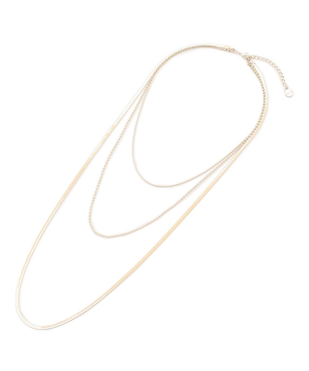 23区 【WEB&一部店舗限定】ミックスチェーン 3連 ネックレス 