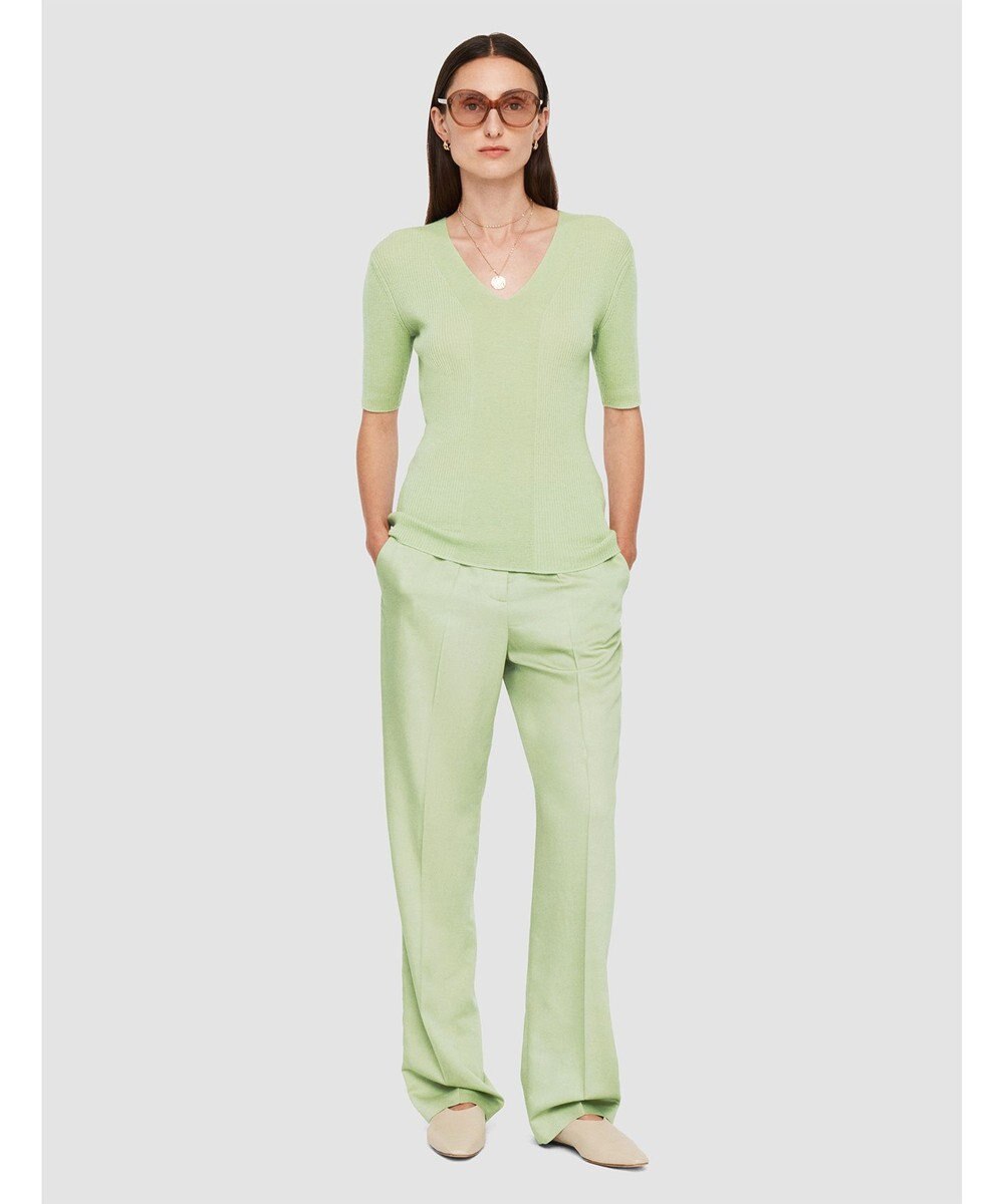 JOSEPH 【洗える】ファインリブメリノ　ショートスリーブニット 