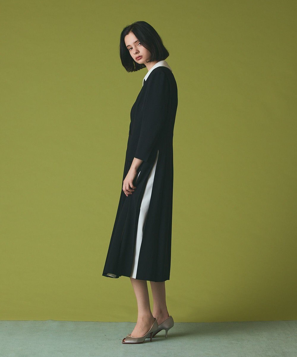 GRACE CONTINENTAL クレリックバイカラーワンピース 