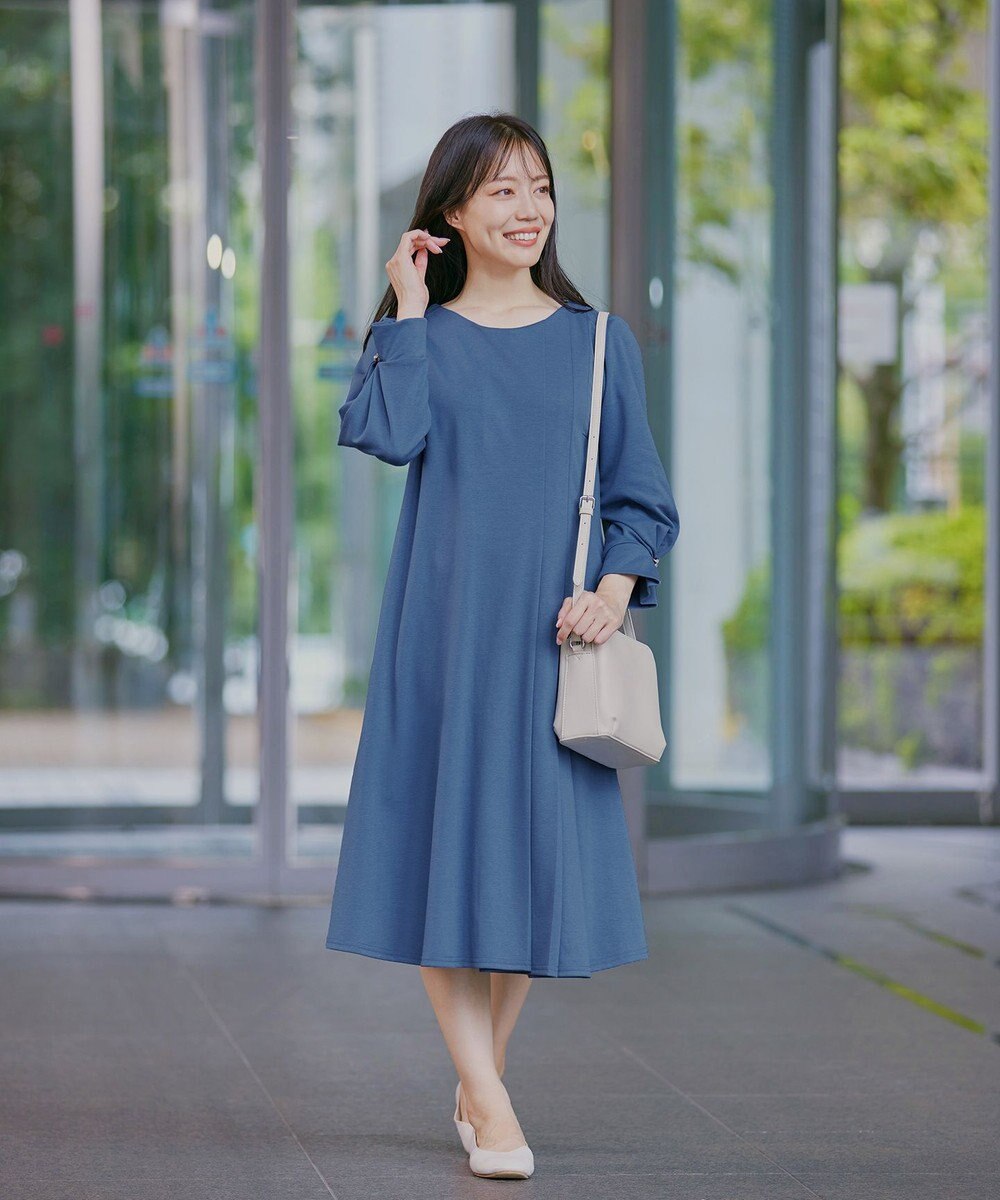 Tiaclasse 【GOLD LABEL・洗える】アシメプリーツポンチワンピース 