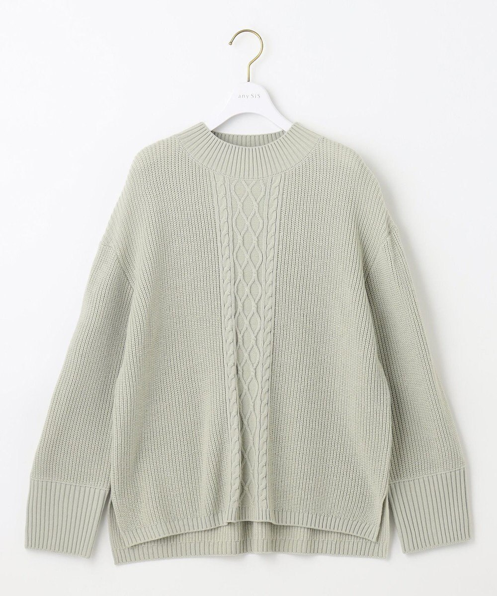 ANY SIS 【洗える】スフレアランパターン ニット 