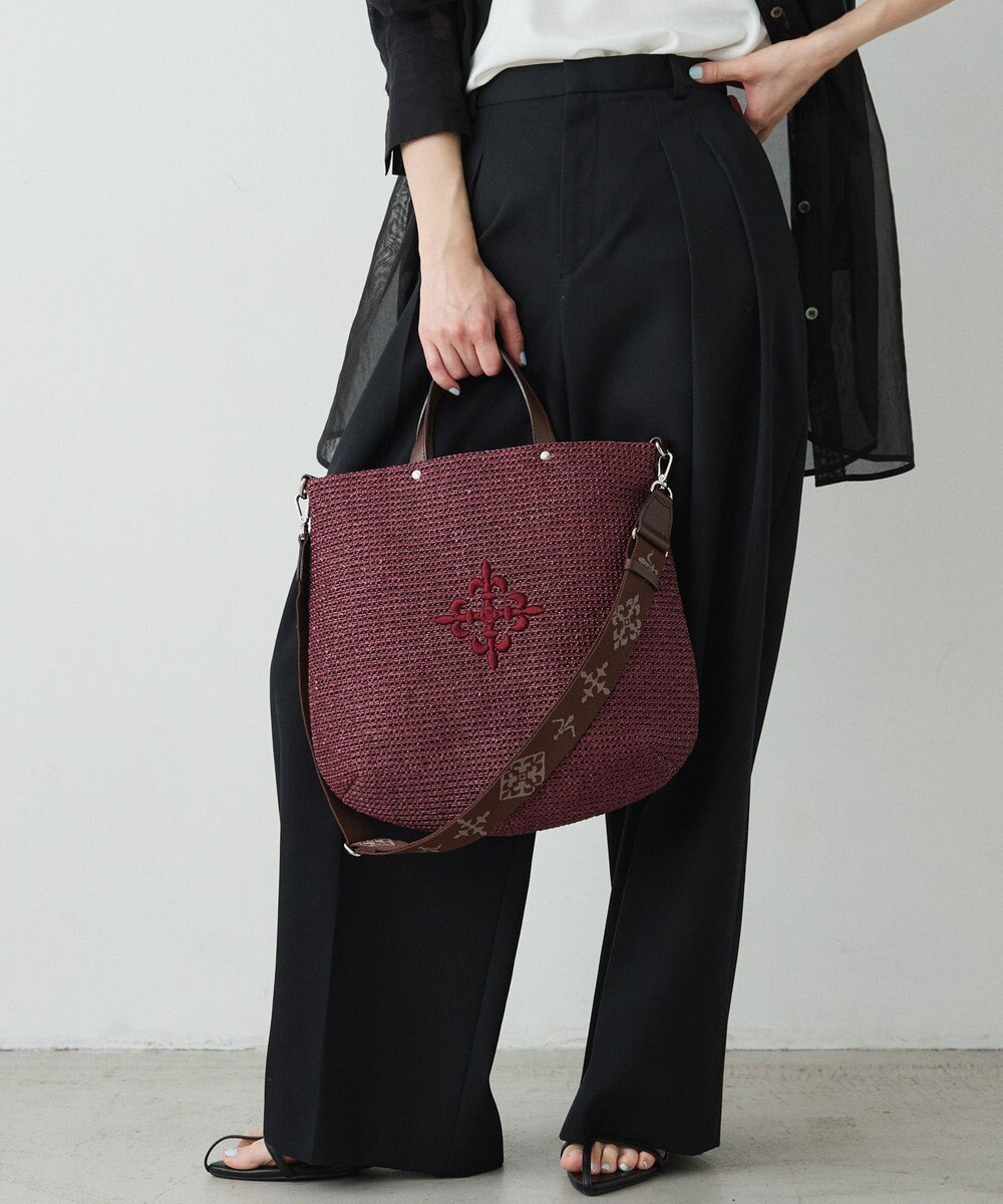 russet スリム2WAYトートバッグ <ナイロンラフィア>(CE-1717-WEB) 