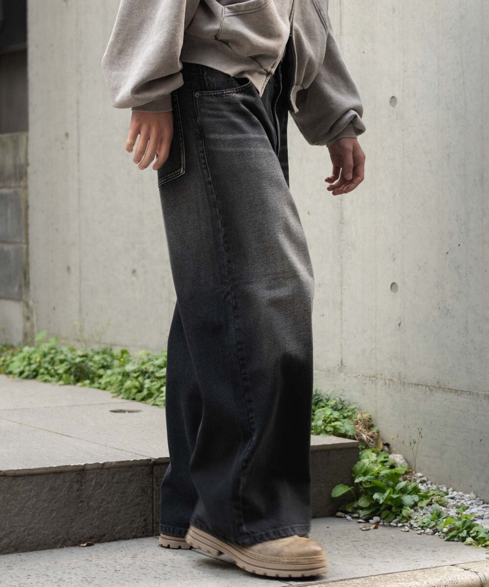 WEGO 【SMLサイズ展開】エクストラバギーデニムパンツ 