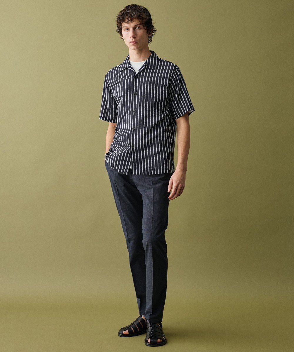 JOSEPH ABBOUD 【【イタリア素材/清涼】】ジャージーサッカー Tシャツ 