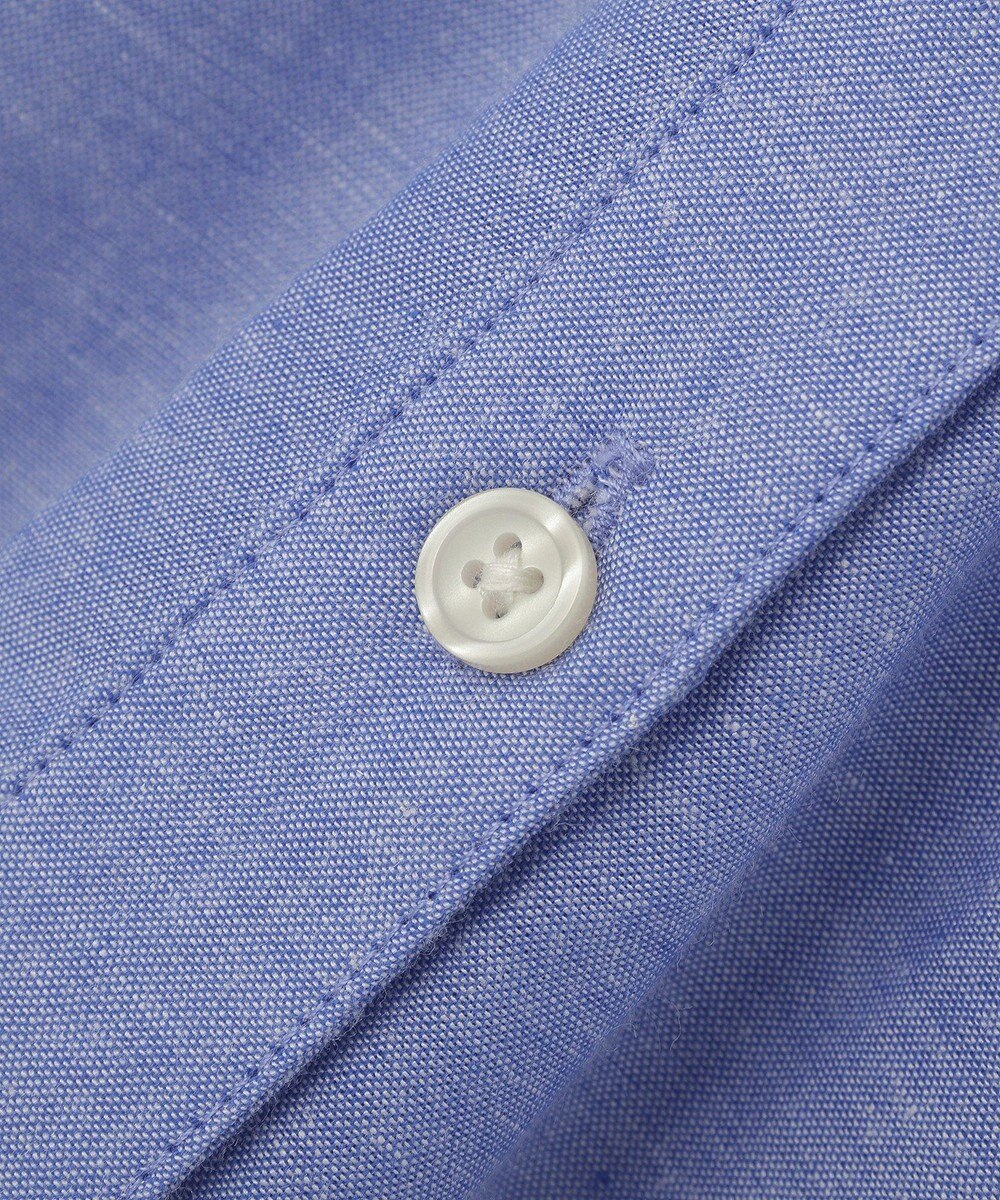 Green Parks 綿麻混Ｖネックオーバーサイズシャツ 