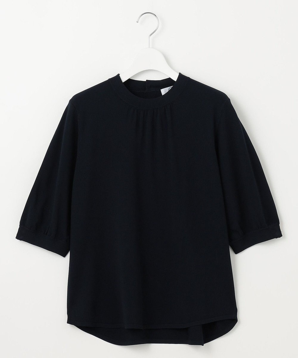 J.PRESS LADIES L 【洗える】レーヨンエリートストレッチ ギャザースリーブ ニット 