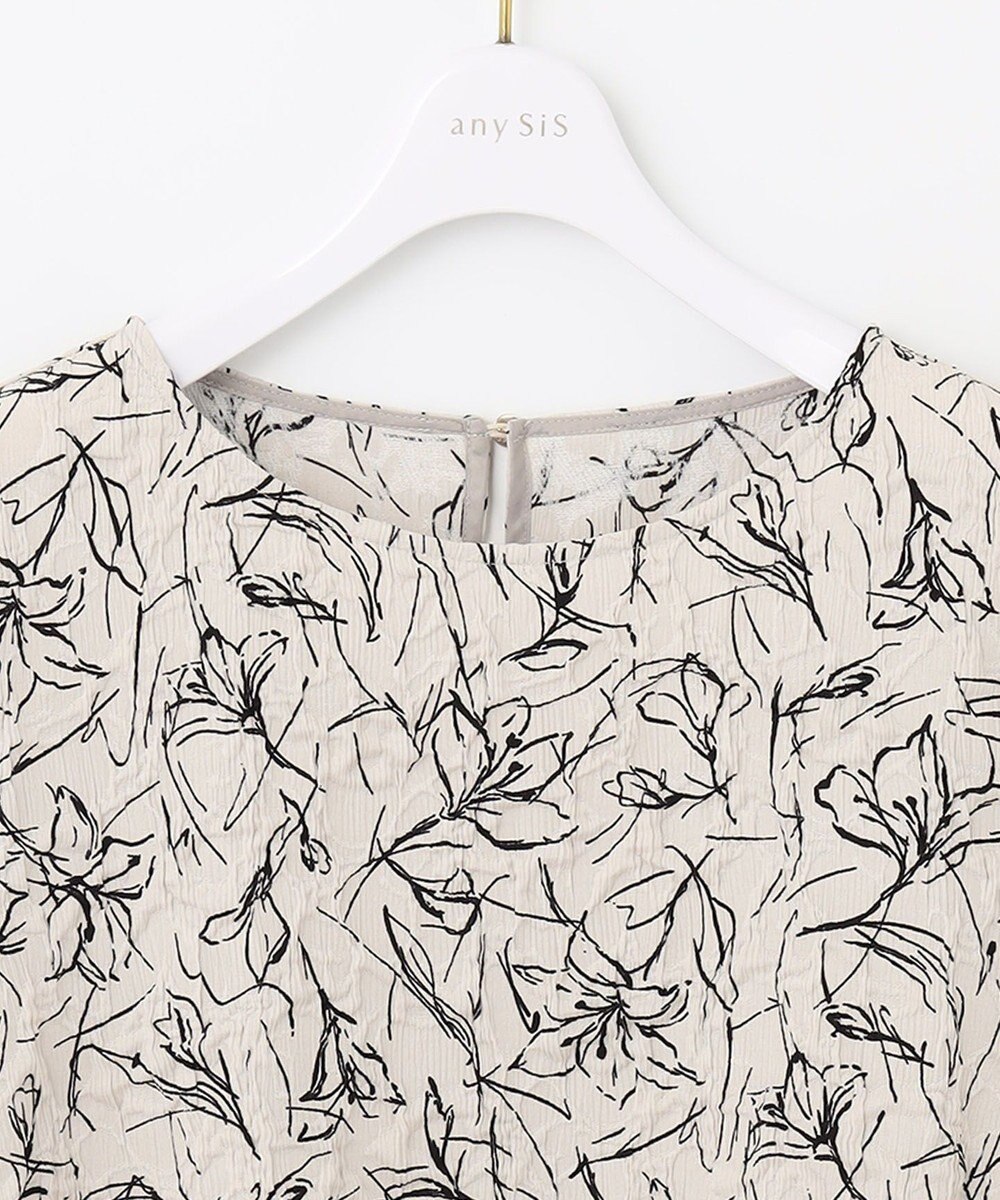 ANY SIS 【洗える】フラワーフクレジャガード ブラウス 