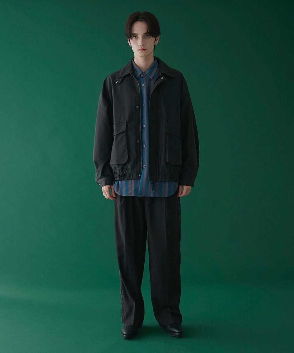 WEGO 刺繍ラインワイドスラックス 