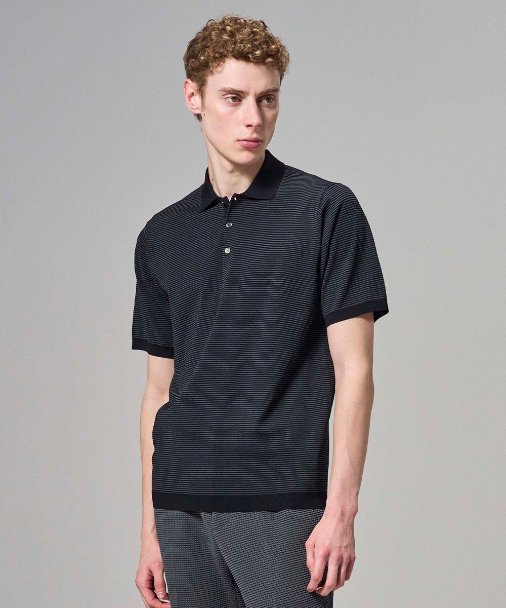 JOSEPH HOMME 【新柄】リュクスレーヨンボーダー　ポロニット 