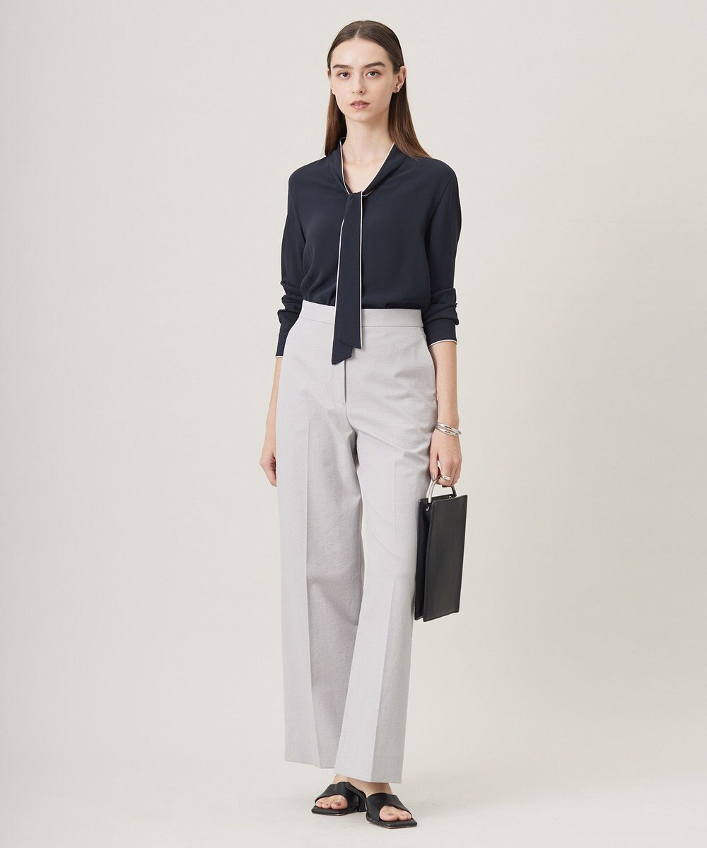 ICB L 【接触冷感・UVケア・撥水・洗える】LooseWeave  スカートレイヤードワイドパンツ 