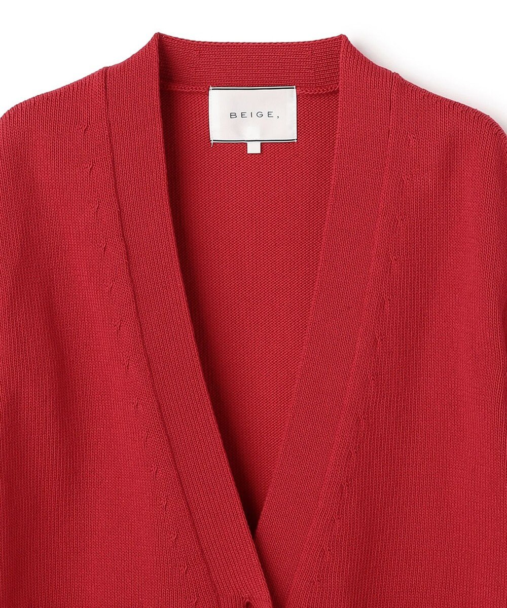 BEIGE， HELIODOR / マリンボタンクロップドカーディガン 