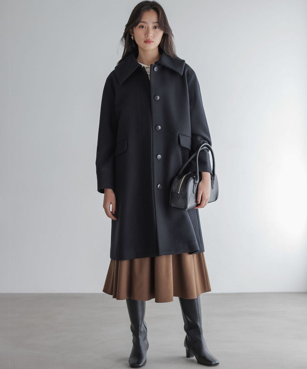 組曲 ツイル起毛フレア スカート 