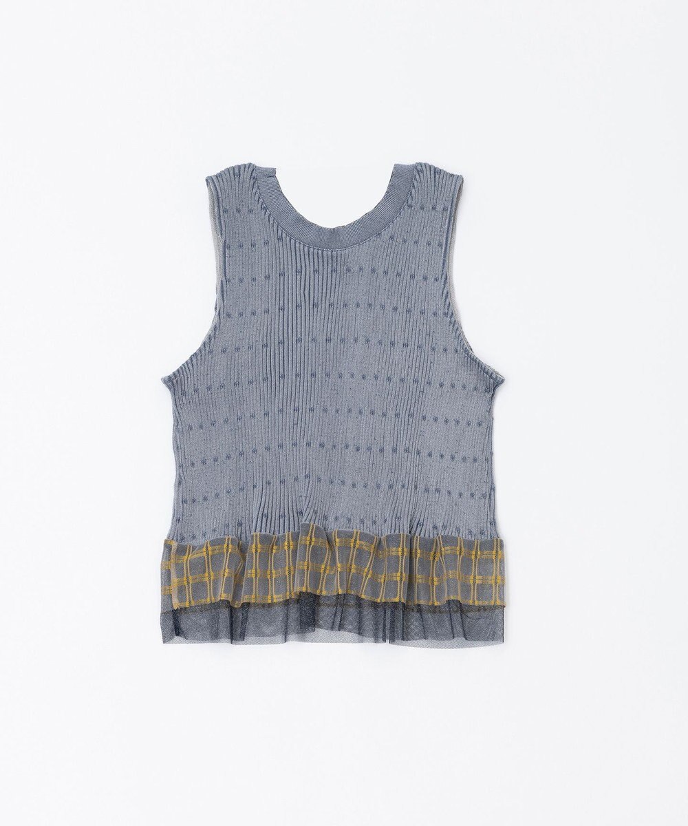 TRICOTE リブノースリーブニット 