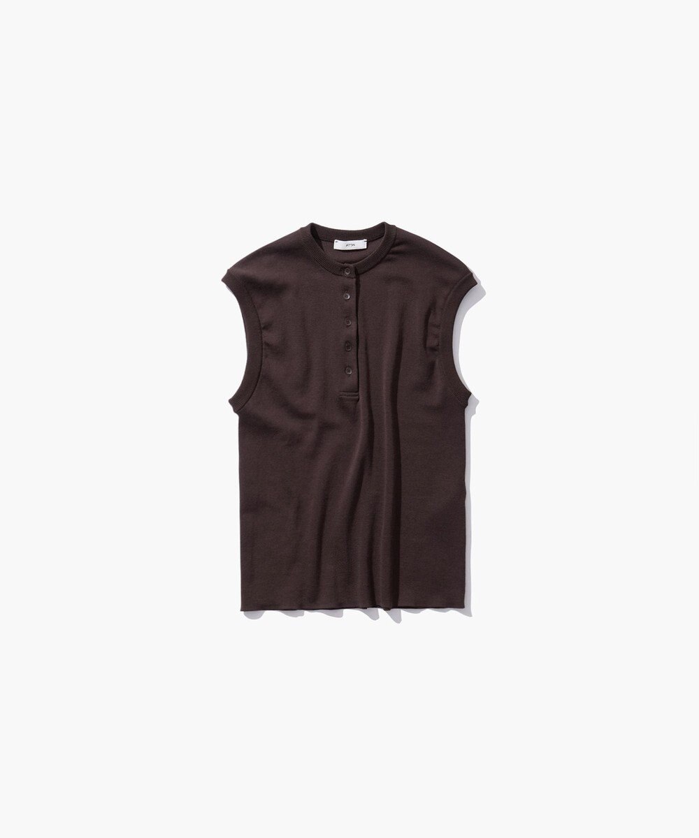 ATON FRESCA CIRCULAR RIB | ヘンリーネックプルオーバー 