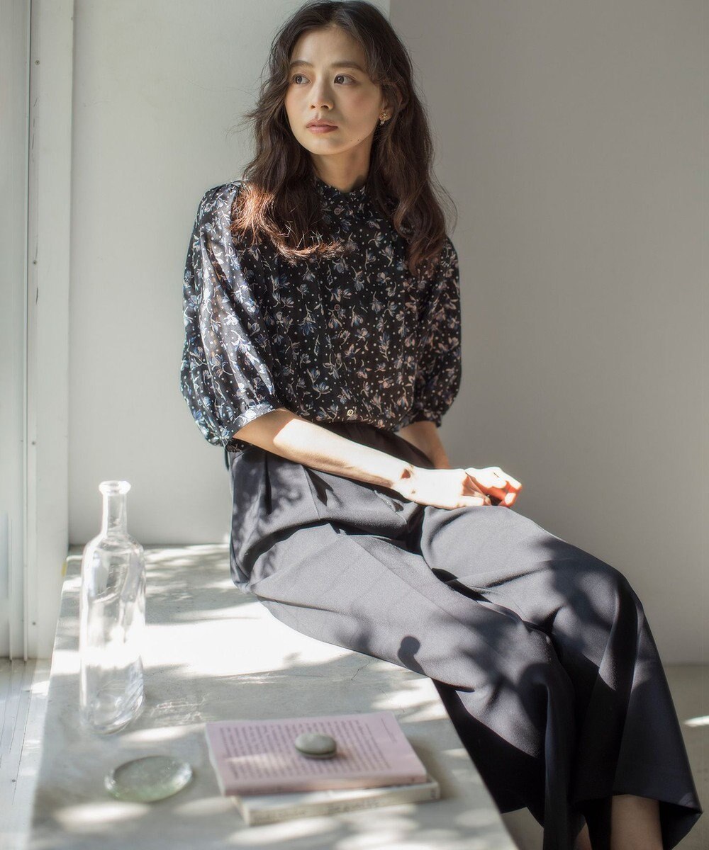 組曲 S フラワードットプリント ブラウス 