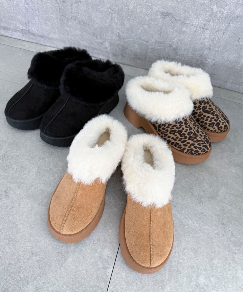 WEGO 【25年秋冬新作/あったかい】ムートンタッチサボ 