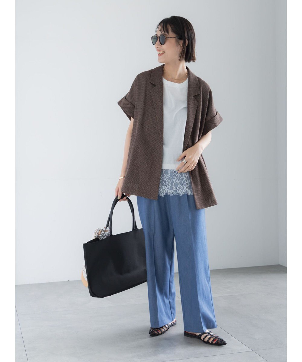 Te chichi 【接触冷感/マシンウォッシャブル】レースヘムTシャツ《2026 SUMMER LOOK item》 
