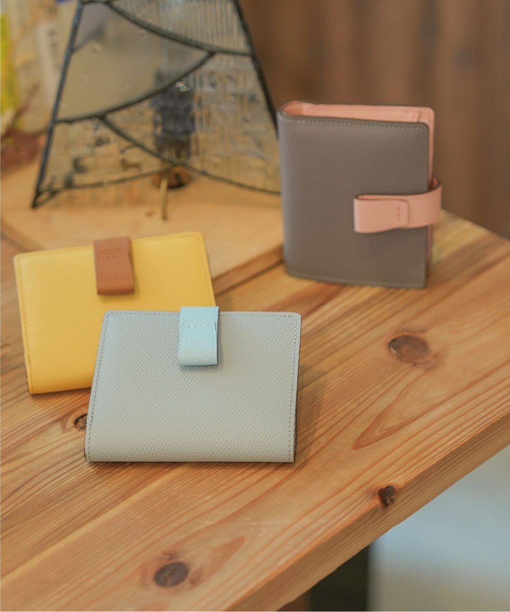 Atelier nuu 日本製 本革 バイカラーnoble 二つ折れウォレット 