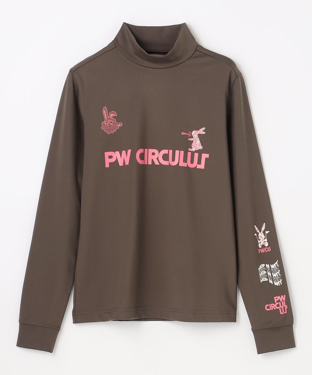 PW CIRCULUS 【吸水速乾 / UV遮蔽率99.5% UVカット / ストレッチ】【WOMEN】ラビットグラフィック ロングスリーブモックT ゴルフウェア レディース 