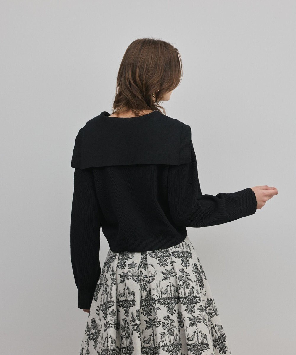 GRACE CONTINENTAL セーラーカラーニットトップ 