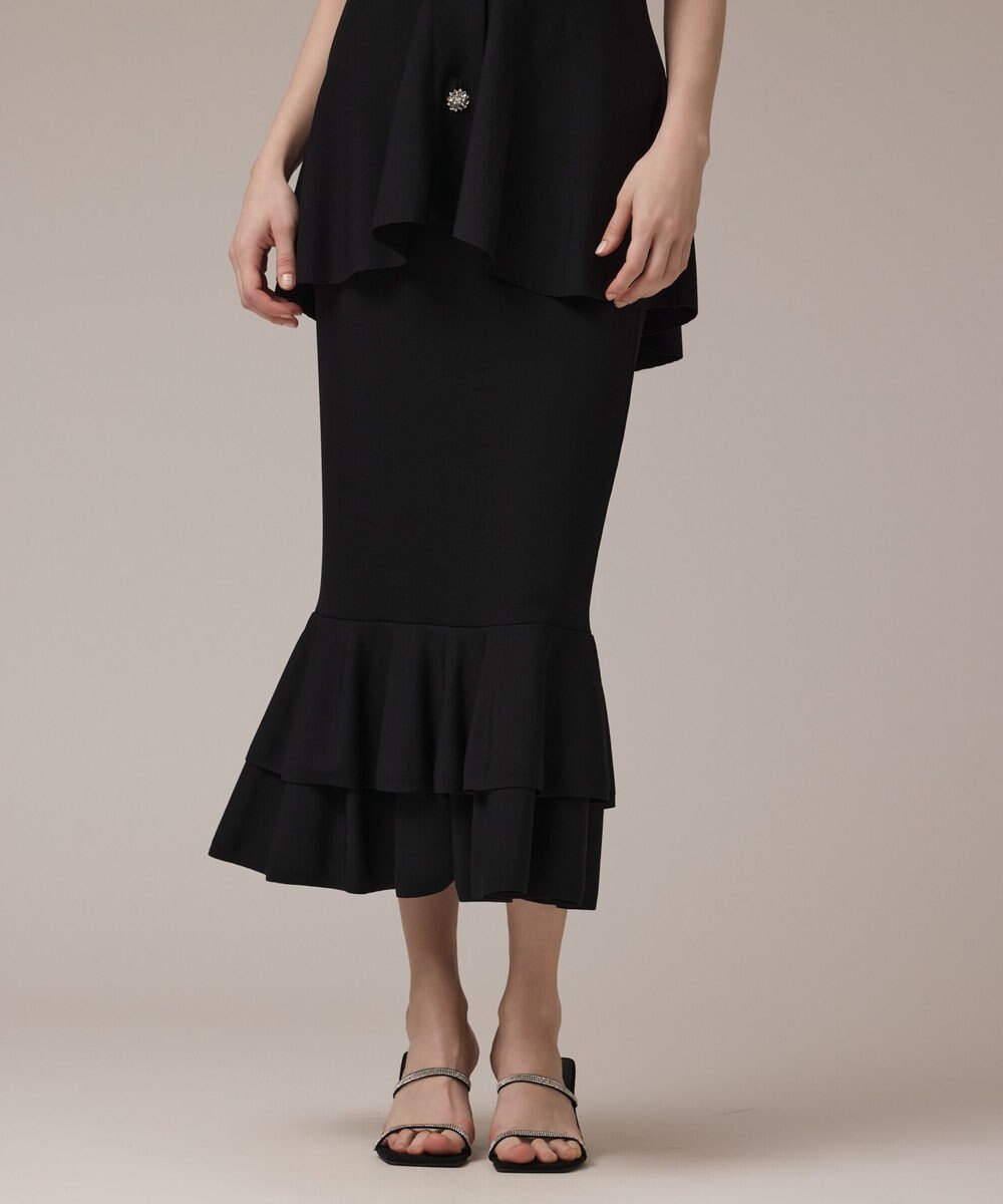 GRACE CONTINENTAL ティアードニットスカート 