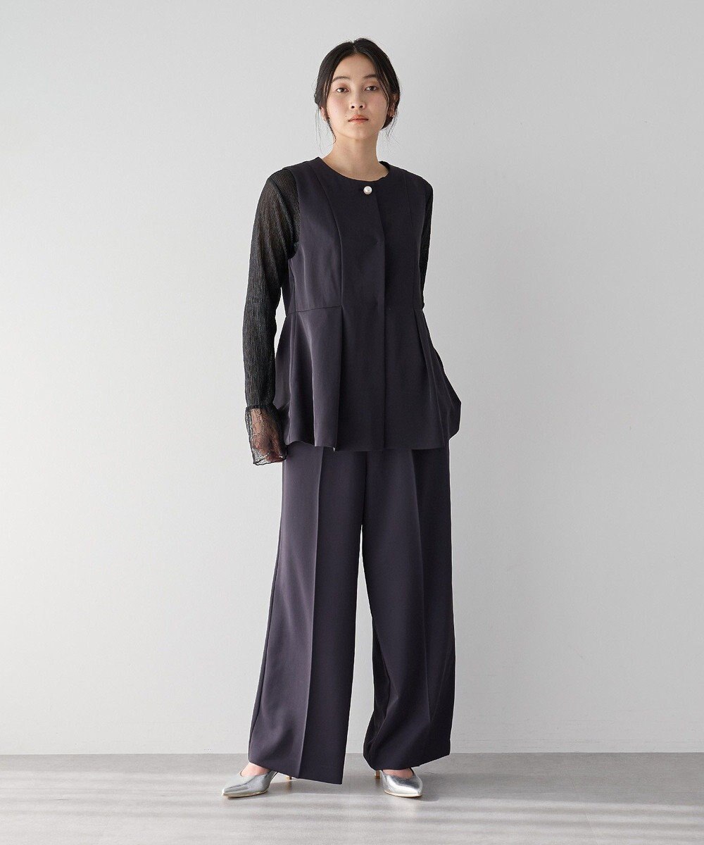 YECCA VECCA 袖レースシアートップス 