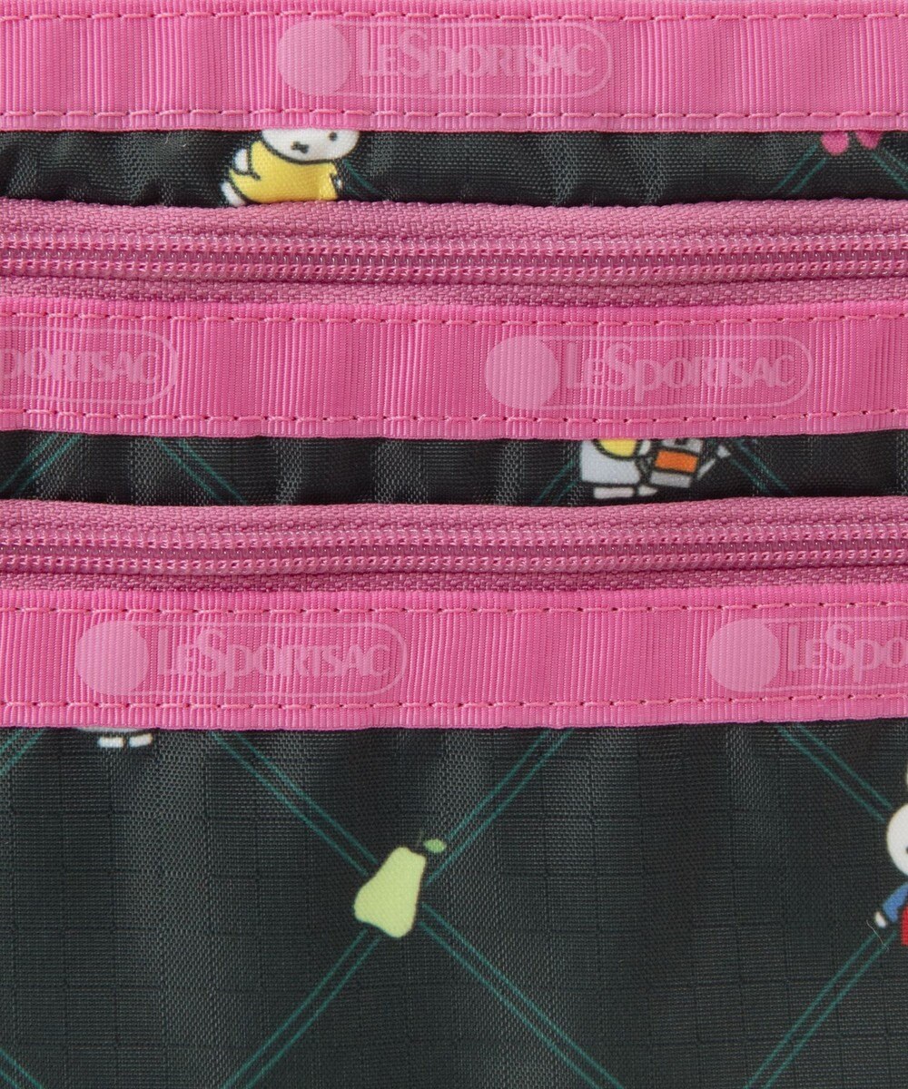 LeSportsac 3ZIP COSMETIC/ミッフィーオーチャードグリーン/ピンク 
