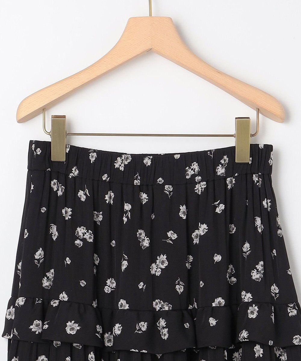 組曲 S 【加藤ローサさん着用 / レングス調整可能】ギャザーライトデシンティアード スカート 