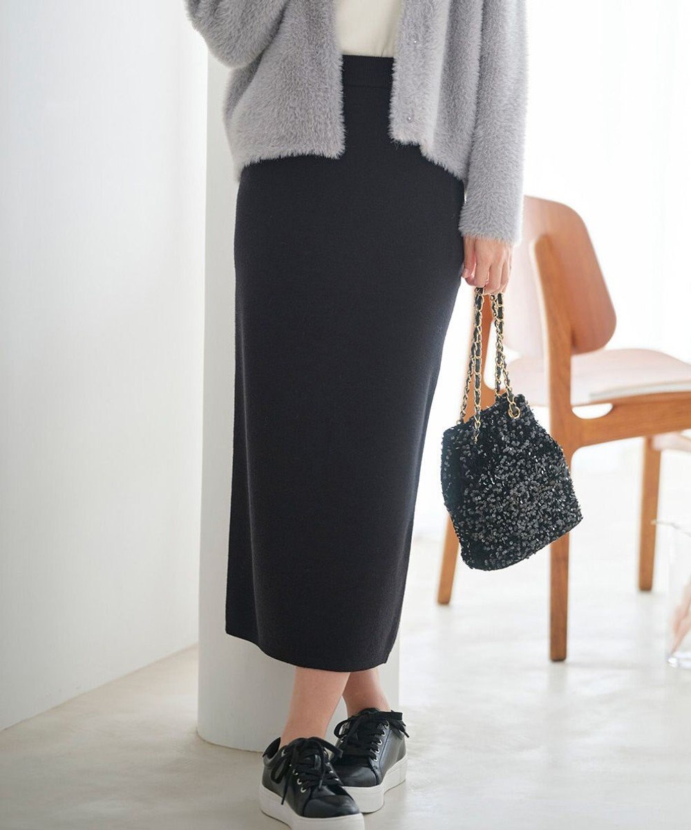 ANY SIS 【洗える・セットアップ可】アンチピリング総針ニット スカート 