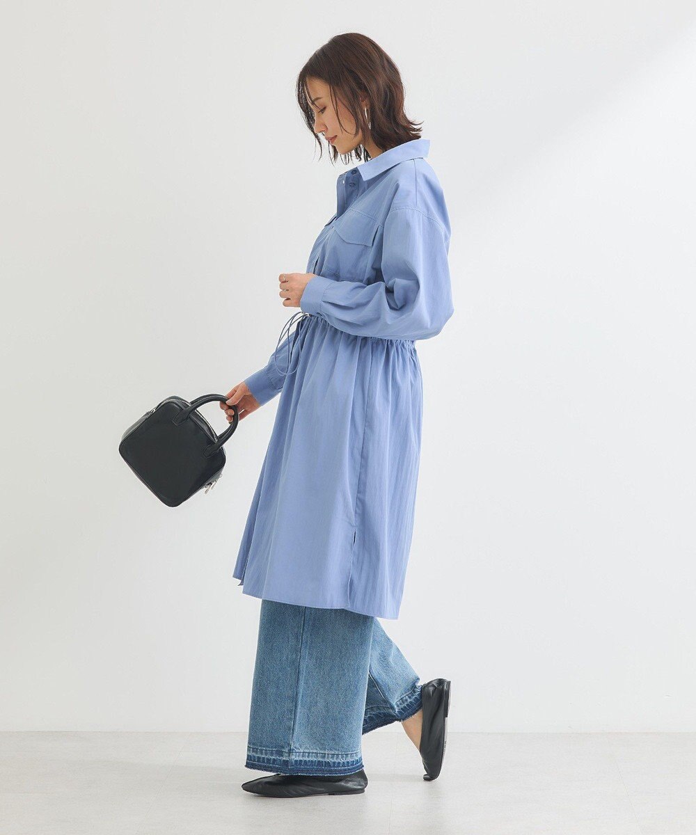 Green Parks ミディ丈ミリタリーシャツワンピース 