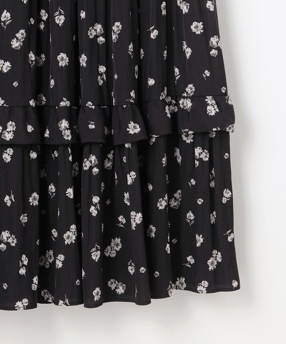 組曲 S 【加藤ローサさん着用 / レングス調整可能】ギャザーライトデシンティアード スカート 