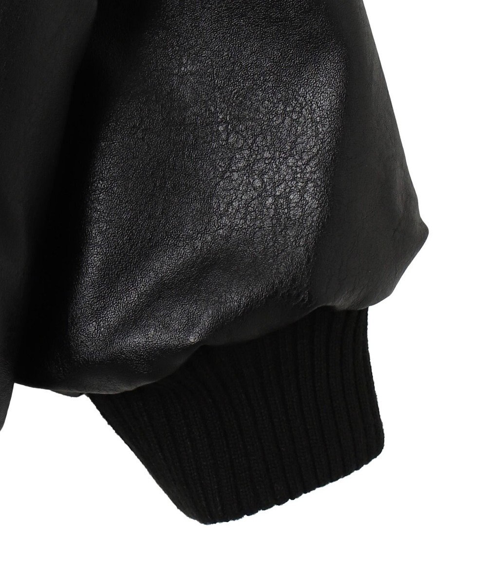 WEGO ヴィンテージライクFレザーRVブルゾン 