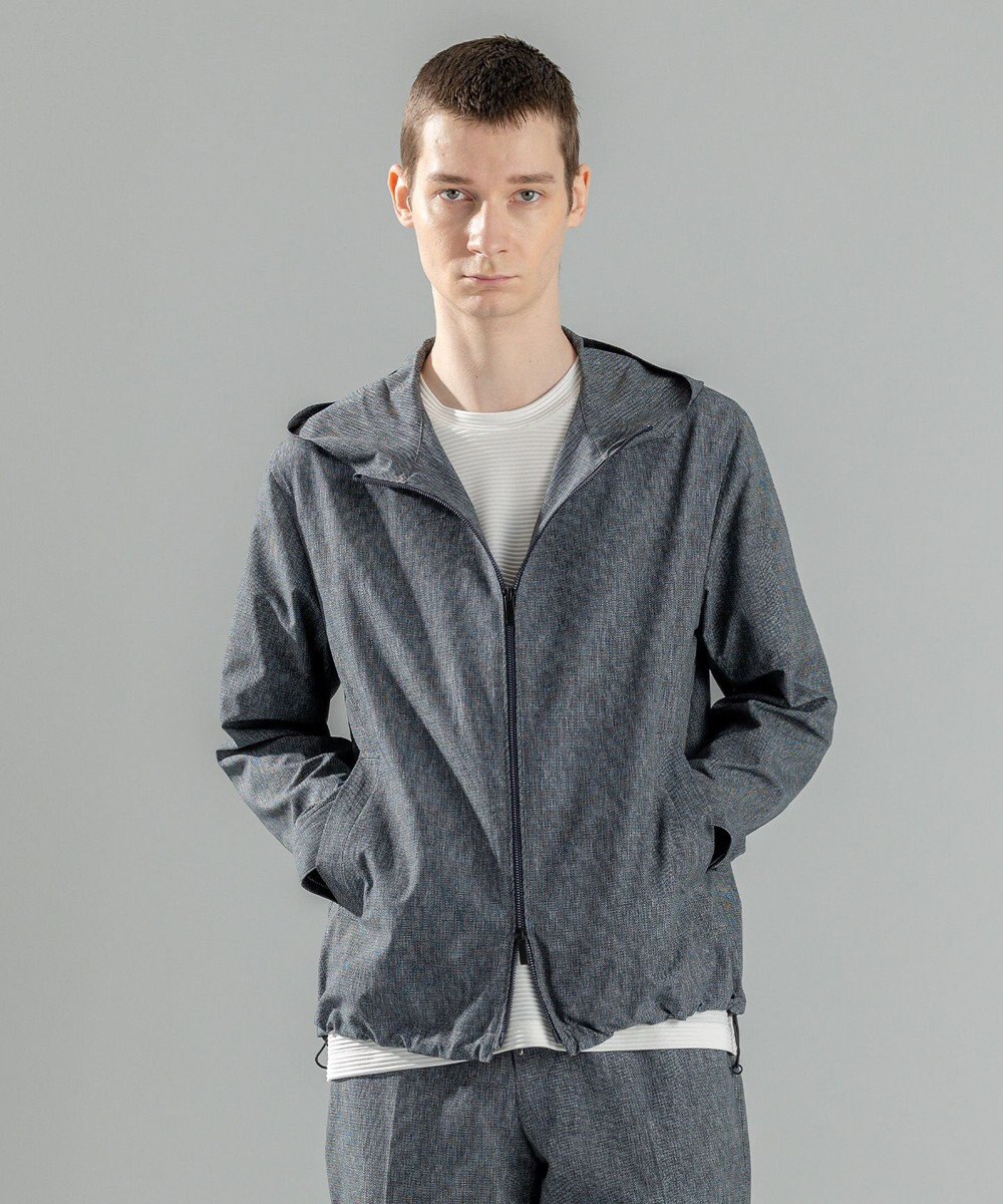 JOSEPH HOMME 新柄【洗える/ストレッチ/シワになりにくい】クールドッツストレッチ ジップアップフードブルゾン 