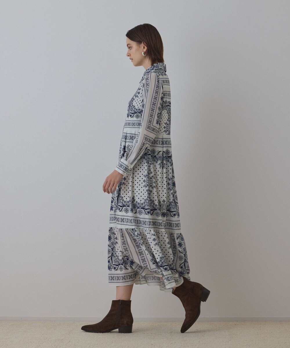 GRACE CONTINENTAL バンダナプリントシャツワンピース 