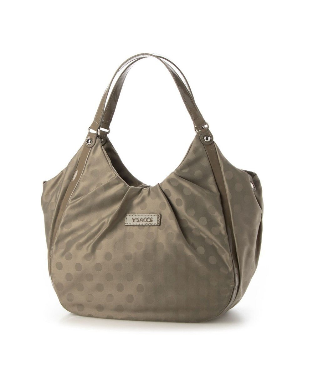 Y'SACCS ドット柄ジャガードエナメルアクセント2wayトート 