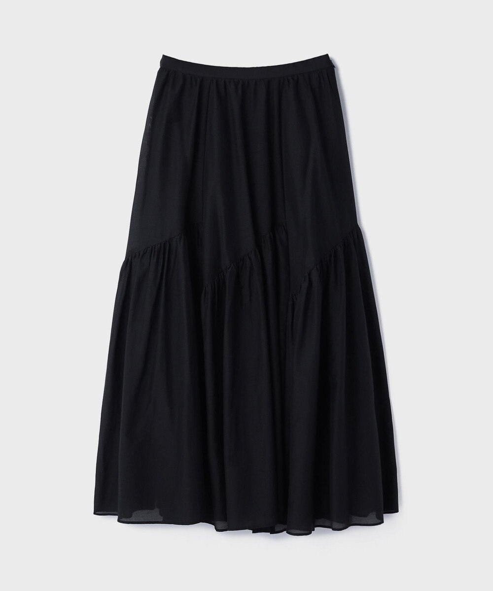 GRACE CONTINENTAL コットンシルクティアードスカート 