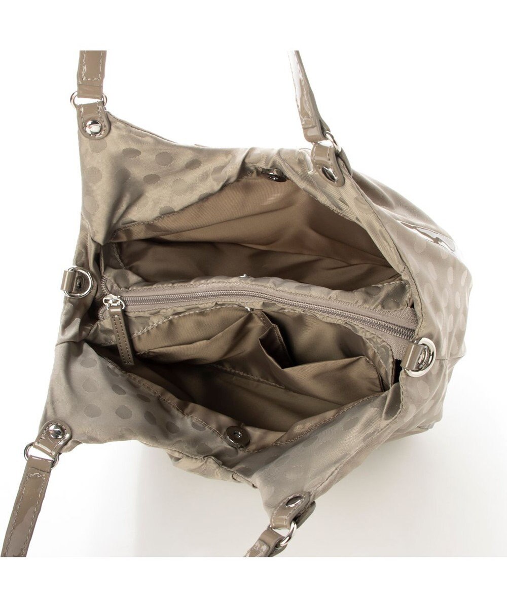 Y'SACCS ドット柄ジャガードエナメルアクセント2wayトート 