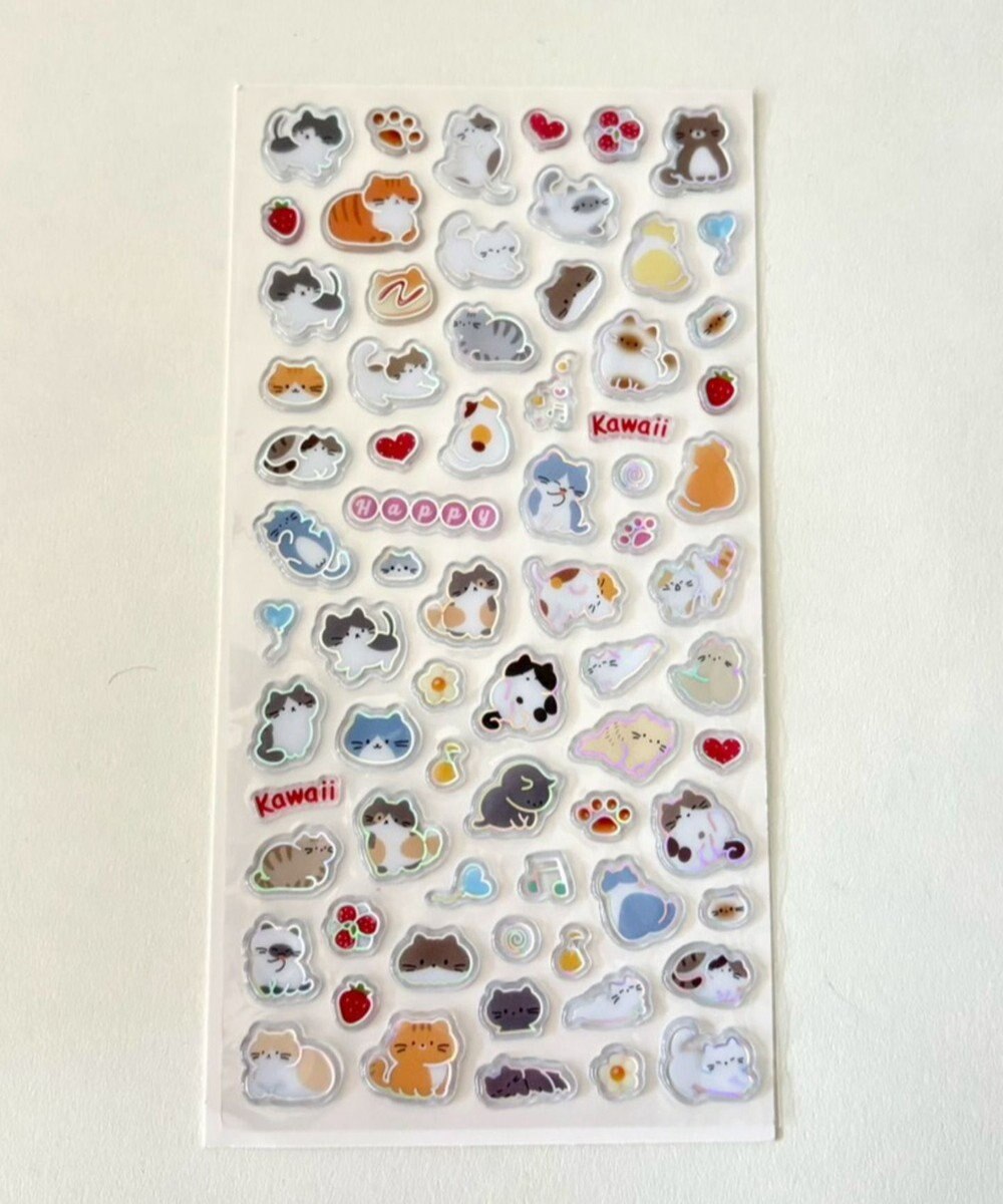 WEGO 【シール】ちびねこちゃんステッカー 