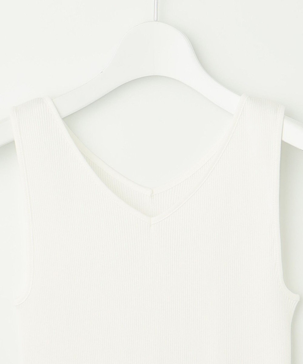 自由区 L 【洗える】リブタンクトップ 