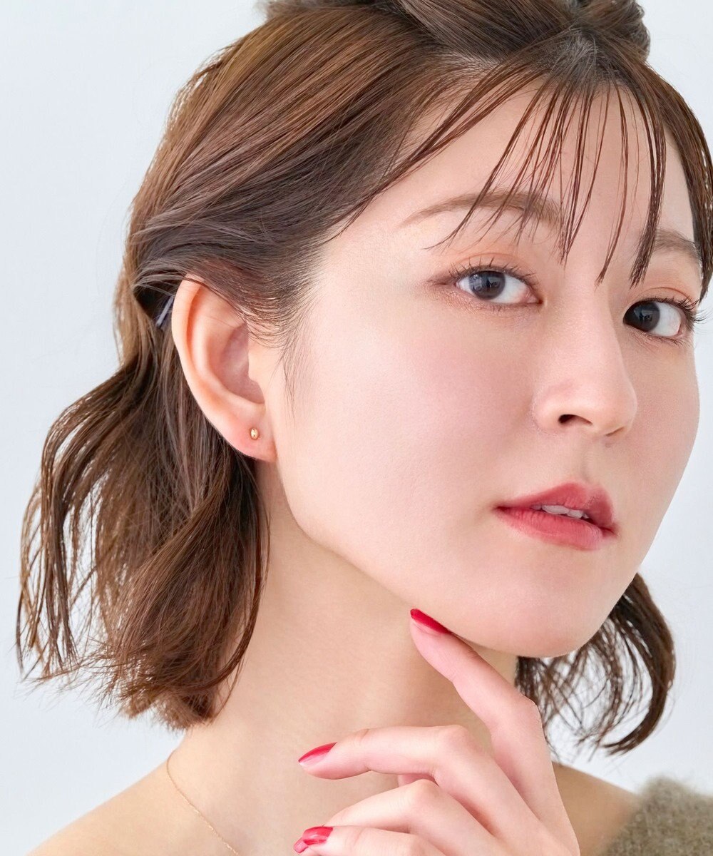 Phoebe 【K10】プチオーバルピアス/BOXつき 