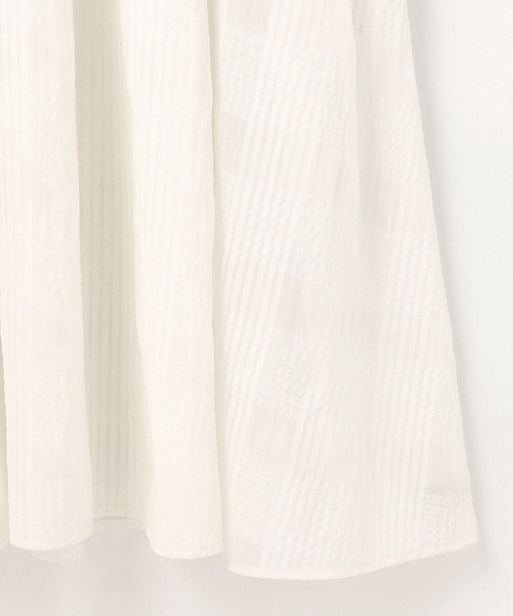 #Newans シアーチェックボリュームワンピース 