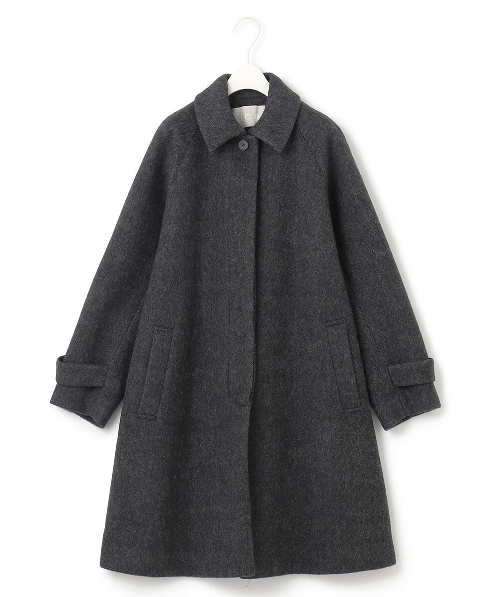 ICB ライトシャギーボンディング ステンカラーコート 