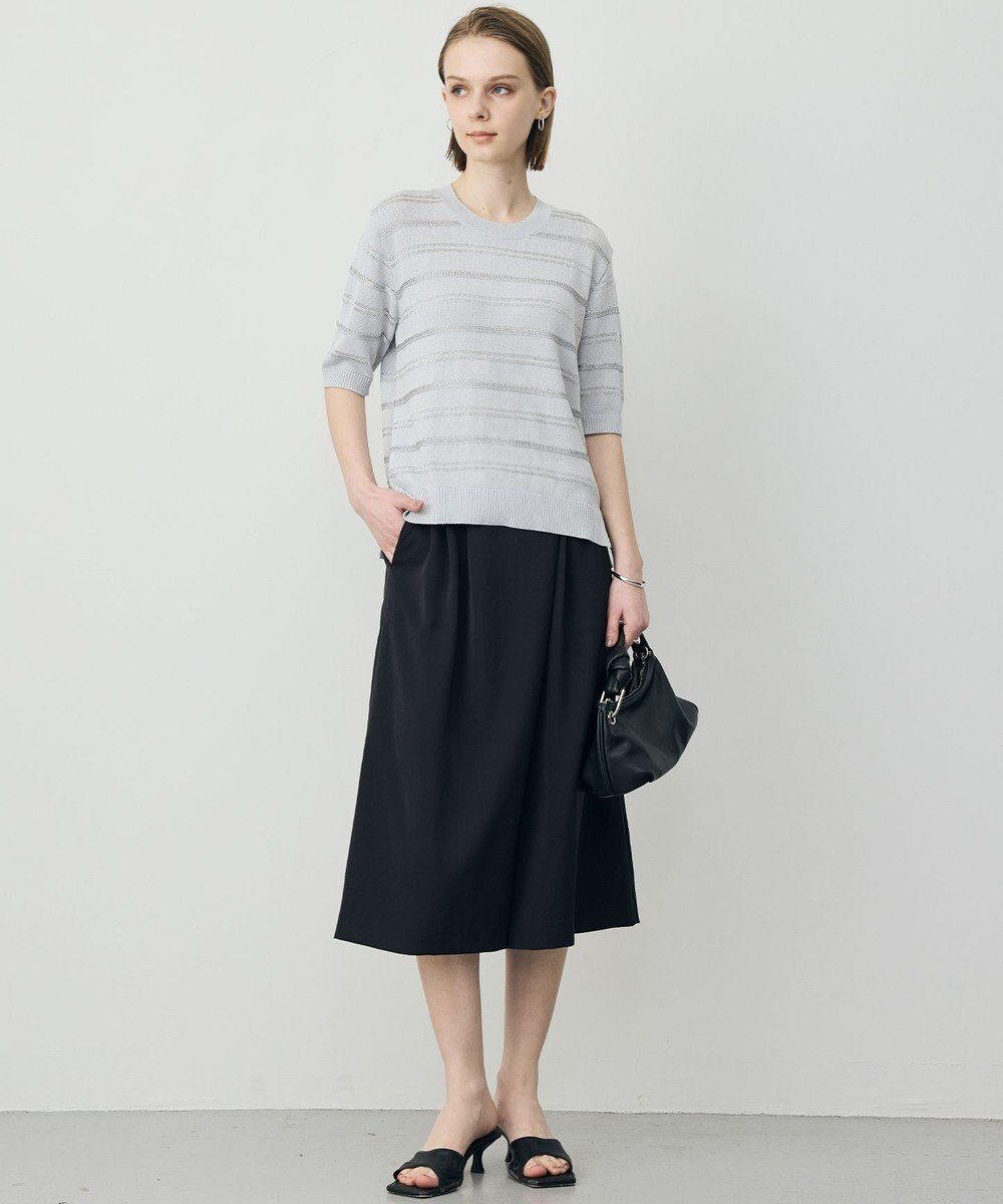 ICB L ワッシャーダルサテン ニーショーツ 